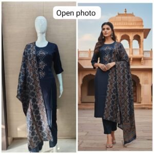 Kurati side cut straight with neck pech work