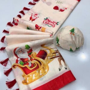 Handloom Tussar silk kalamkari digital print comes with tussle on pallu