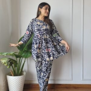 Hand Block printed pure cotton Women's Co-ord Sets in Beautiful Colours