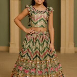 Beautiful Printed + Embroidery Stiched lehnga & Designer Blouse.