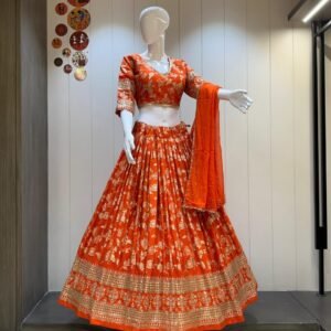 Pure georgette sequence work duptta with heavy gold border