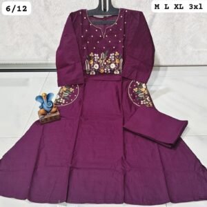 Heavy dhabu cotton Kurta with Plazzo