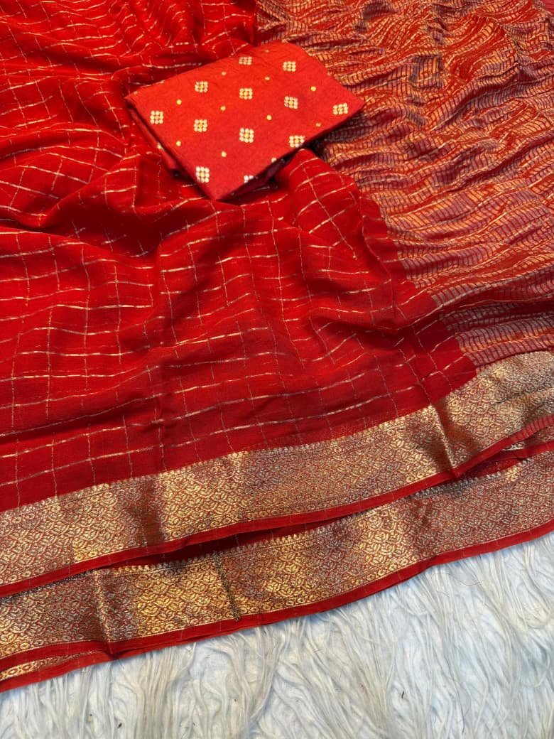 Pure Viscose Georgette Saree