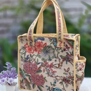 Floral Quilted lunch box Hand bag