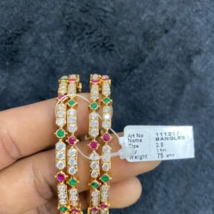 92.5 CZ silver Bangle set