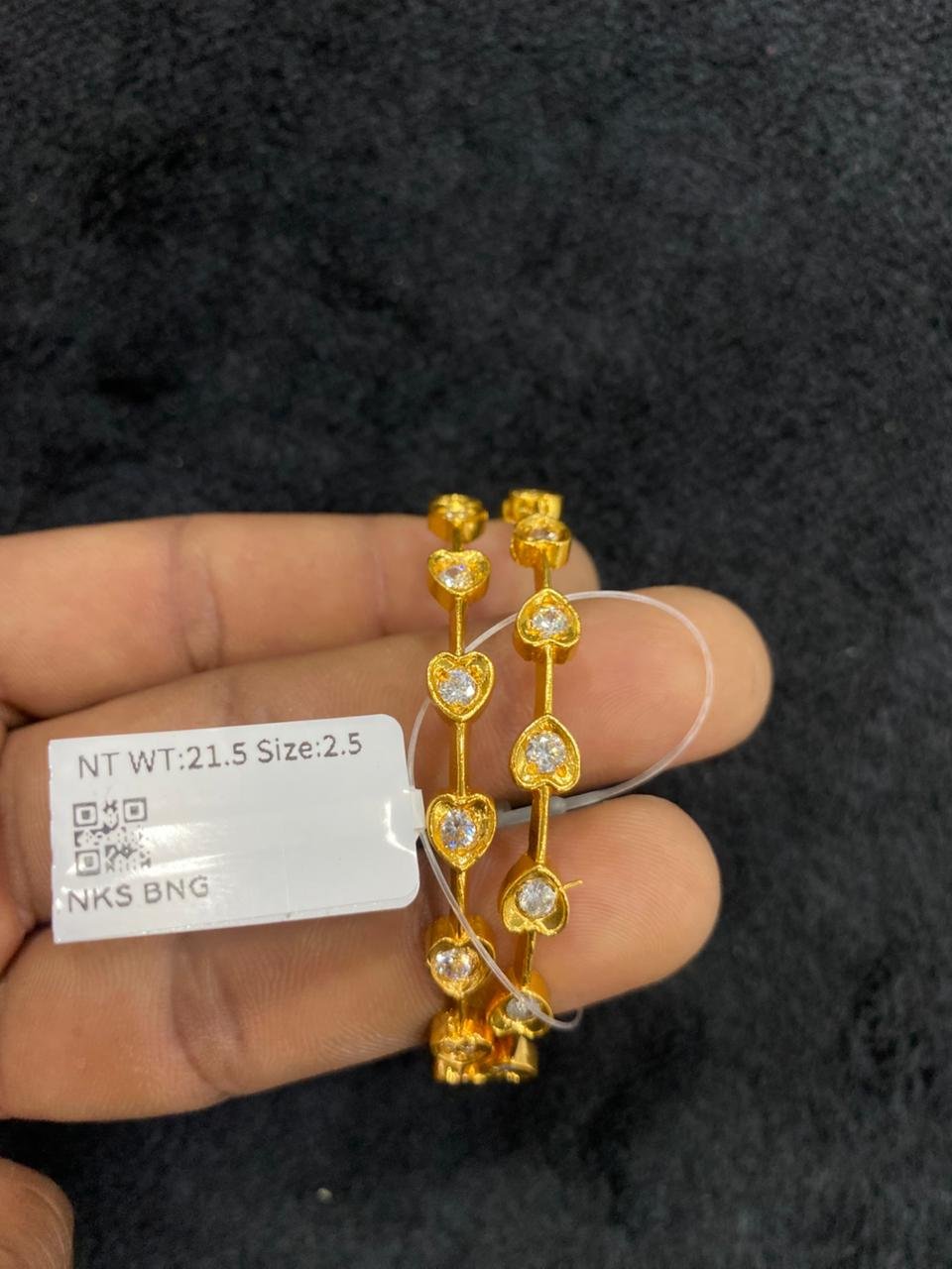 92.5 CZ silver Bangle set