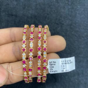 92.5 CZ silver Bangle set