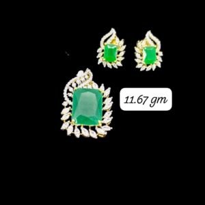 Diamond Pendant with Earrings