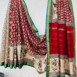 Beautifully Crafted Maheshwari Silk Saree