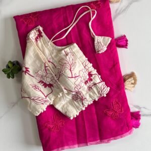 Chanderi Silk with charming cotton tassels