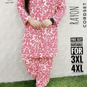 BEAUTIFUL STYLISH PRINTED RAYON CORDSET FOR SUMMER