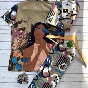 Back print Swiss Cotton Night wear