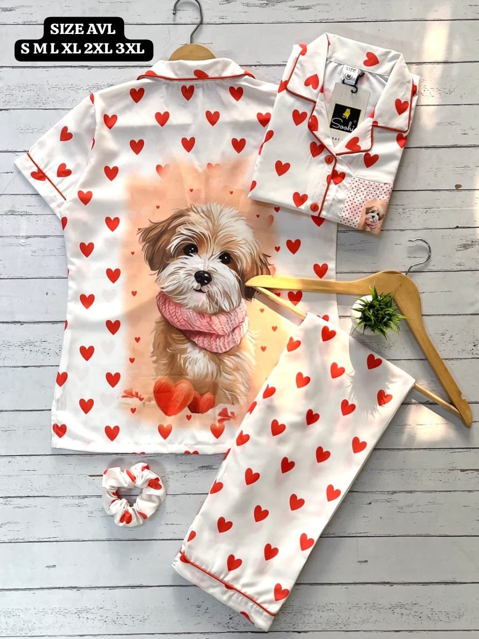 Back print Swiss Cotton Night wear