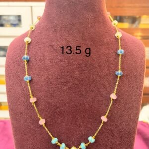 Gold Necklace With Gemstones
