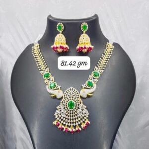 Gold Alloy Artificial Jewellery Set