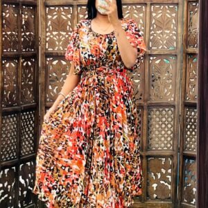 Georgette V cut dress