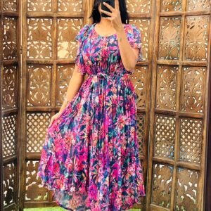 Slub Reyon Flower Candy Dress