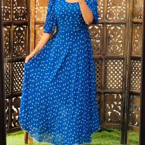 Georgette Puff sleeve dress