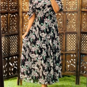 Georgette Puff sleeve dress