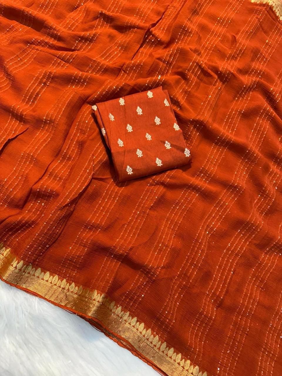 Pure Viscous Georgget Sequence Saree