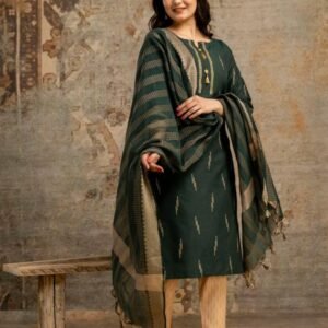 Cotton kurta pant duppta set