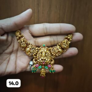 Gold Necklace With Hindu Deity Motif