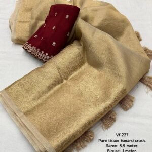 Pure tissue banarsi crush saree