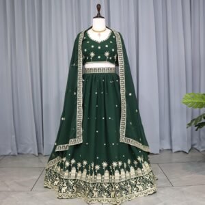 Georgette Lehenga Rich Embroidery With Sequence Work