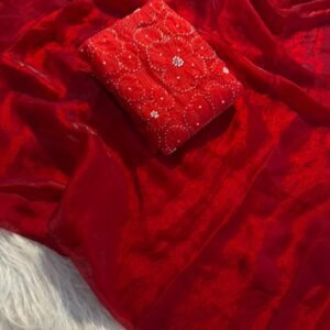 soft fandy satin silk saree