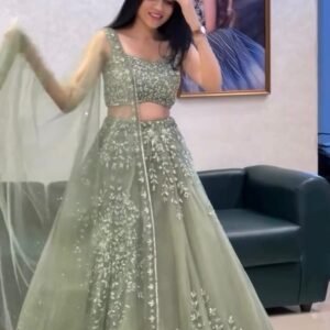 Premium Designer Wear Soft butterfly net Lehenga