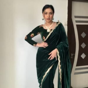 Premium Velvet Ready To Wear Saree