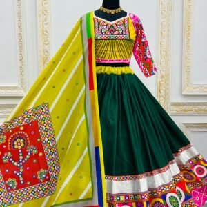 Fancy Digital Print Work & Real Mirror Work Lehengha