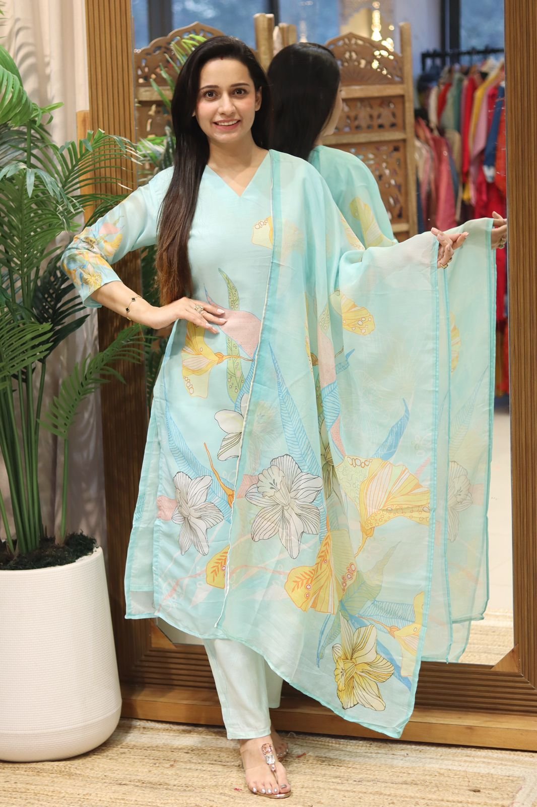 Muslin Premium Printed Kurti Pant Dupatta