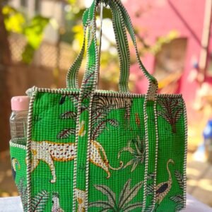 The quilted jhola bag