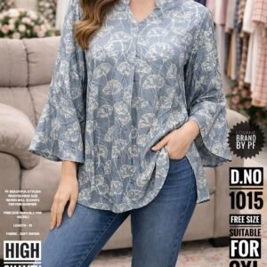 BEAUTIFUL STYLISH  FREE STYLE RAYON BELL SLEEVES LONG TUNIC FOR SUMMER