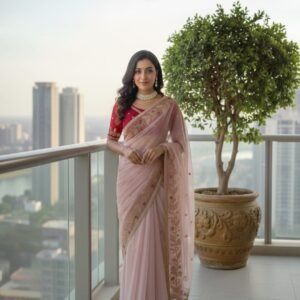 Pure soft zimmy choo silk saree