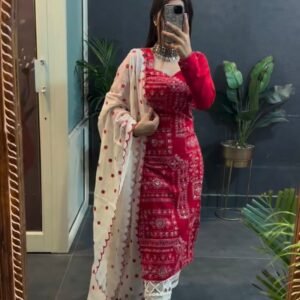 Roman Silk Top Bottom & Dupatta Set