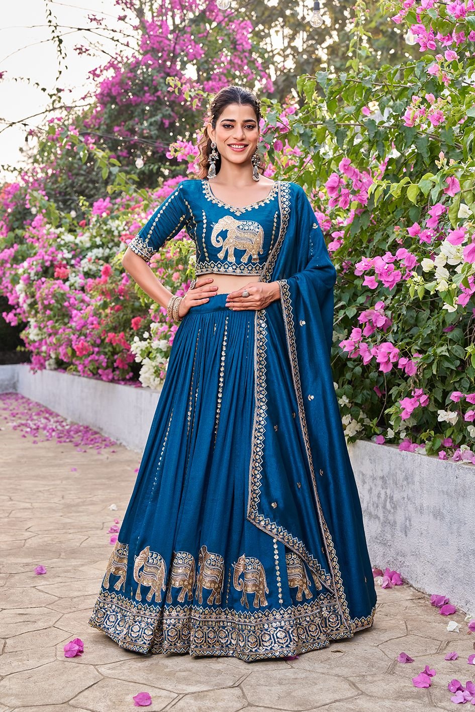 Pure Vichitra Wedding collection Lehenga Choli