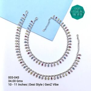 Silver Anklet Set