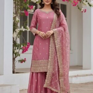 PAKISTANI READY TO WEAR TOP WITH EMBROIDERY WORK AND DIGITAL PRINT