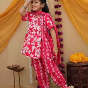 Beautiful peplum kurta With afgani pant