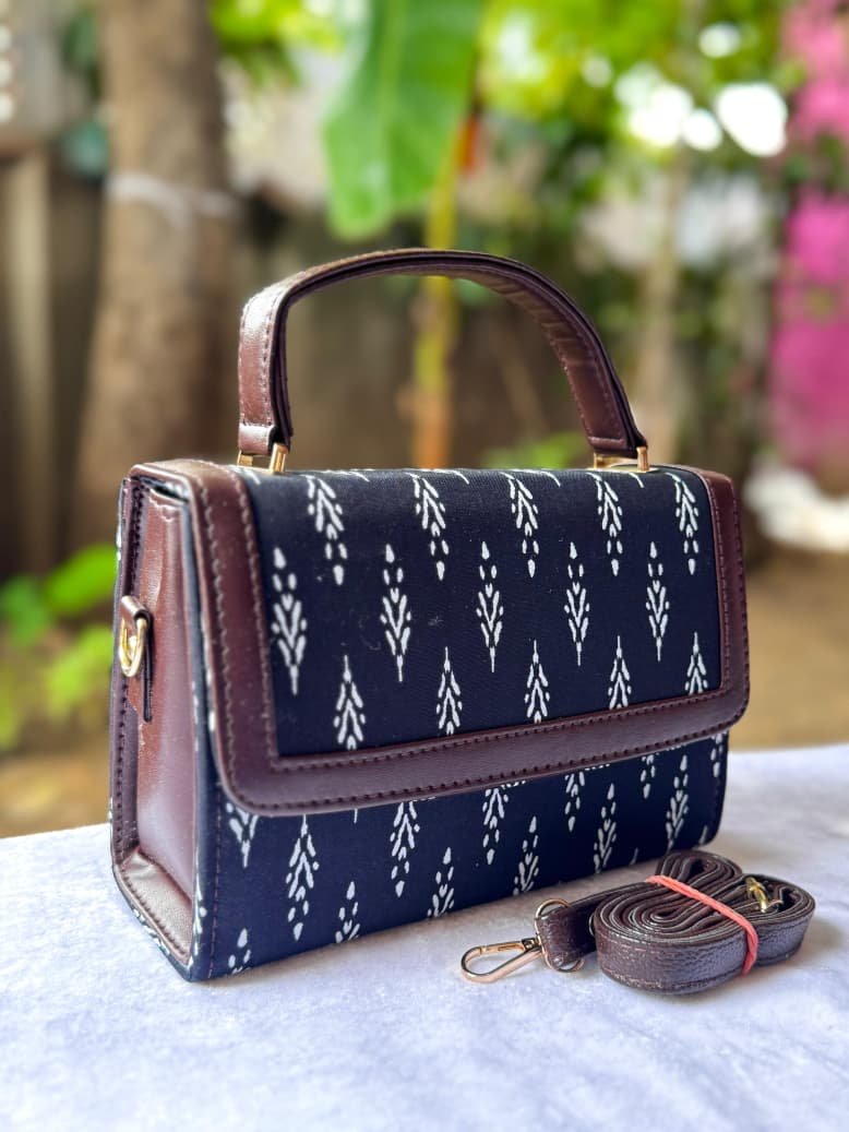 Beautiful ikkat fabric Box sling