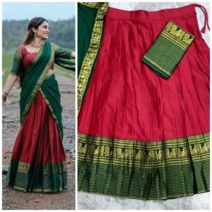 South-style Kanjivaram silk lehenga