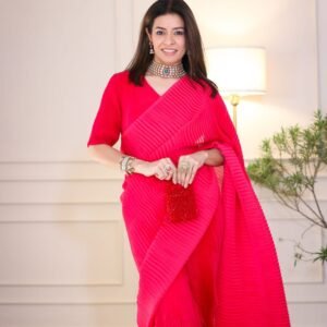 Gown Come Saree with lining With Pleated Palu