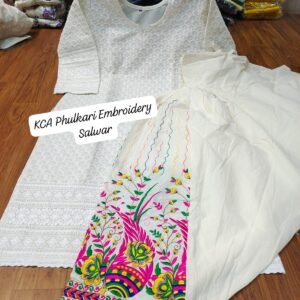 KCA Phulkari Embroidery Salwars kurti set