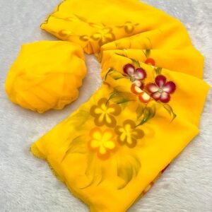 Soft pure Georgette handwork sarees