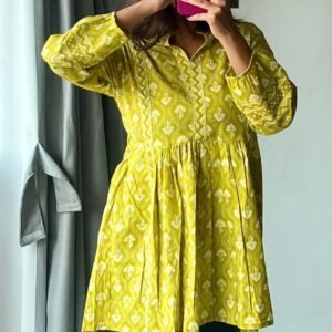 Pure Mul cotton Designer Short Kurtis