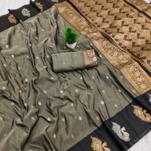 A Soft silk saree is weaved with Premium soft Silk fabric