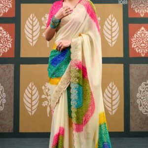Sparkal Chiffon With Embroidery Work Designer Saree