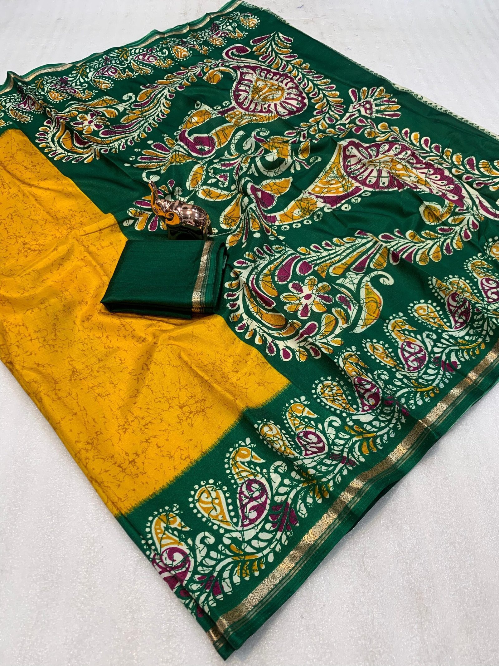 Dolla silk sarees with trending kalamkari prints